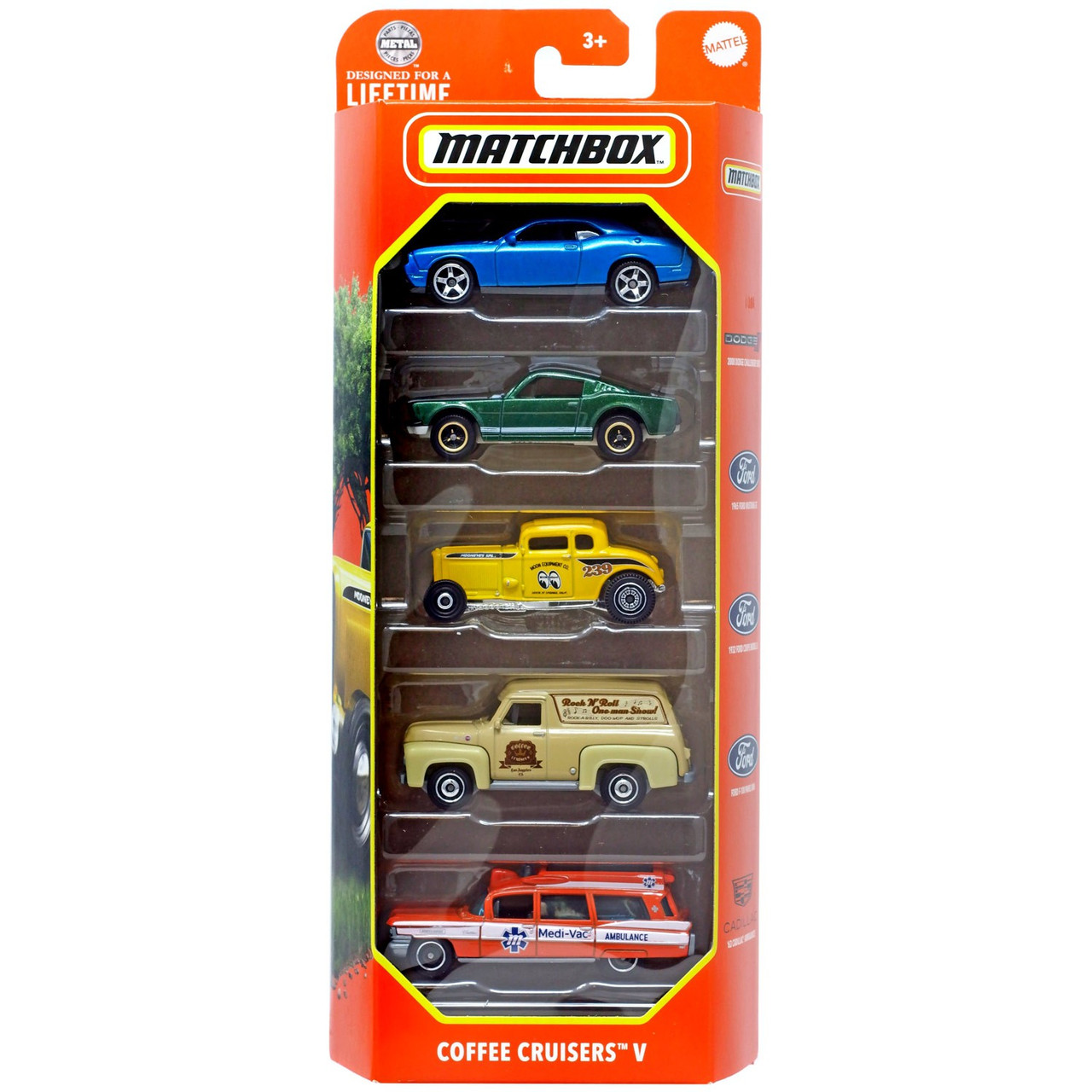 Matchbox Coffee Cruisers V Diecast Vehicle 5-Pack Mattel Toys - ToyWiz