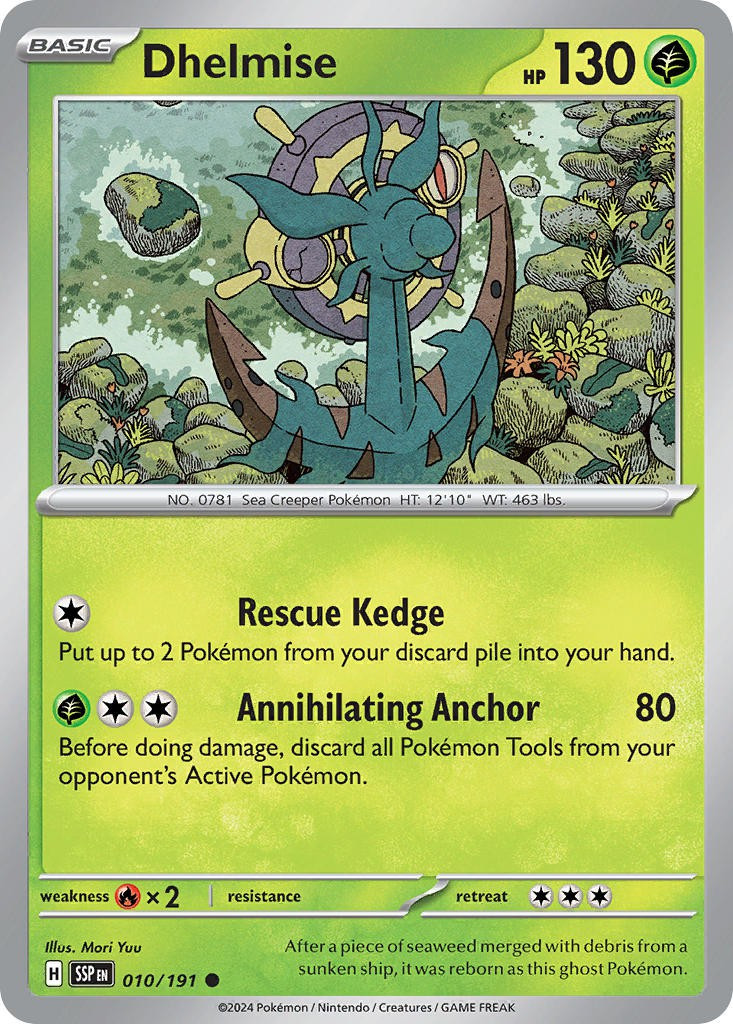 dhelmise pokemon card Japanese 004/064 sv7a TCG Pokmon Hit Points130 HP Form Pokemon 2026 M5 Abyss Eye