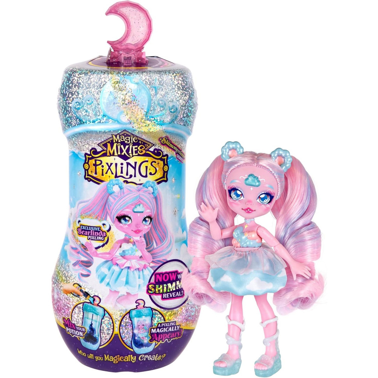 Magic Mixies Pixlings Shimmerverse Series Bearlinda Doll Set Moose