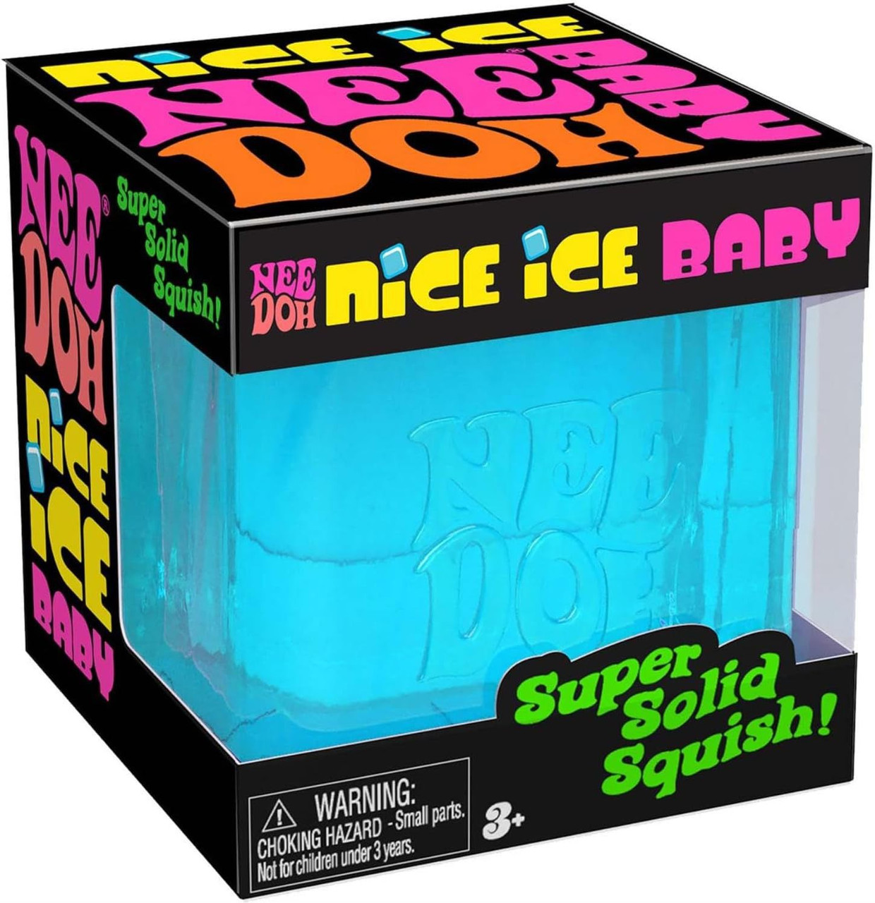 入手困難！新品 NeeDoh Nice Cube & Fuzz Ball NeeDoh Nice Ice Baby 1.5 Stress Ball 1 RANDOM Color, Smaller Nice