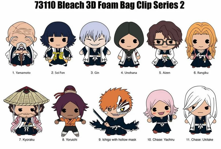 Bleach 3D Figural Bag Clip Bleach Series 2 Mystery Box 24 Packs