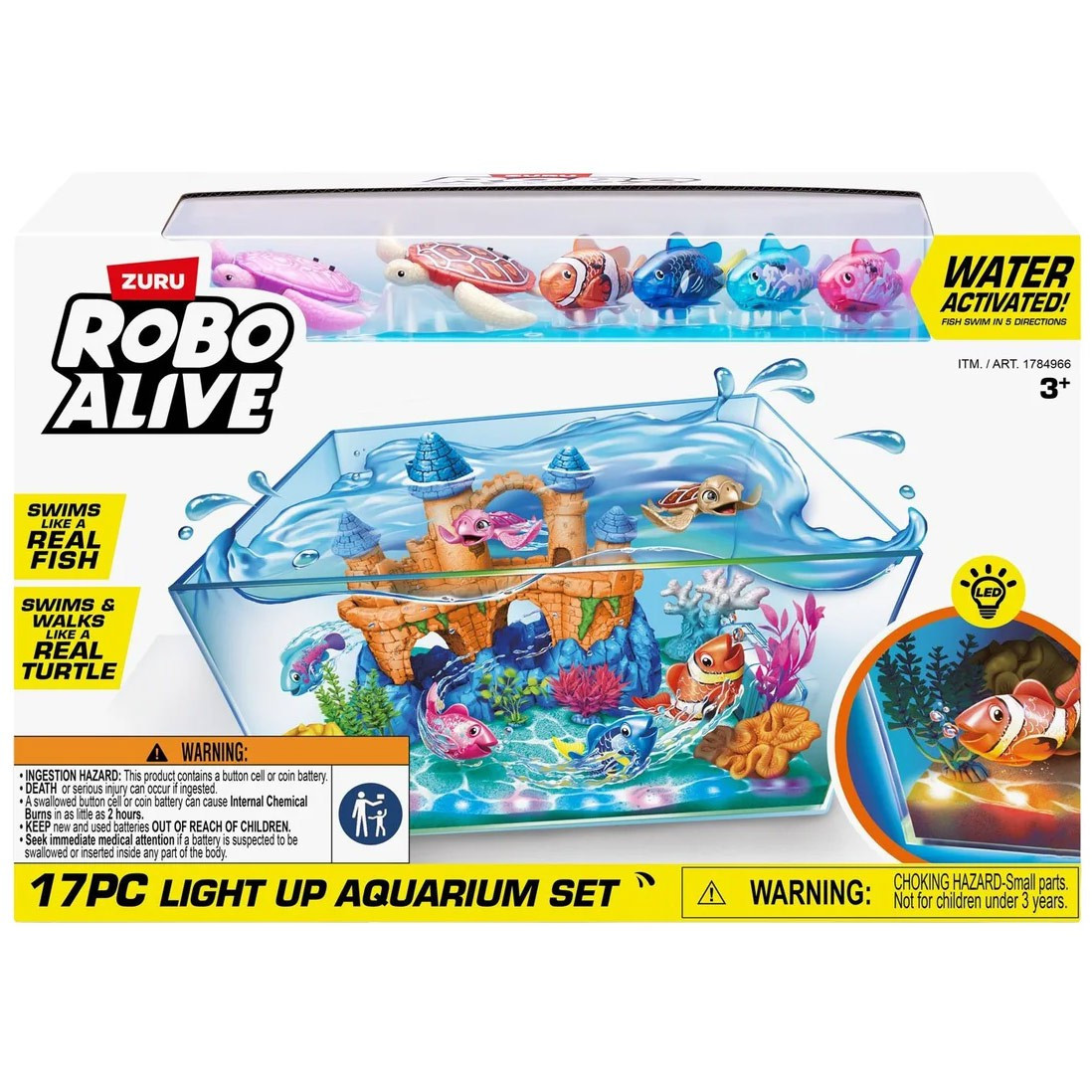 Robo Alive Light Up Aquarium Set Exclusive 17-Piece Playset