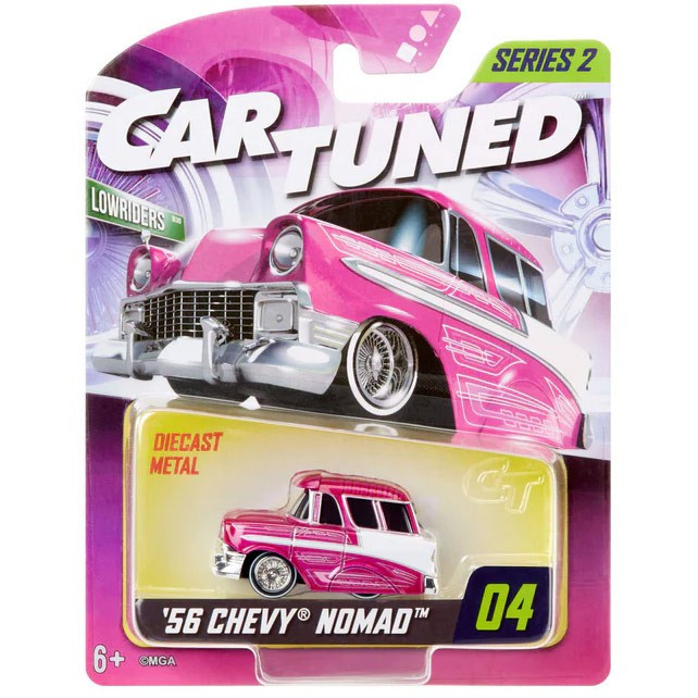CarTuned Lowriders Series 2 56 Chevy Nomad Diecast Car 04 Pink MGA