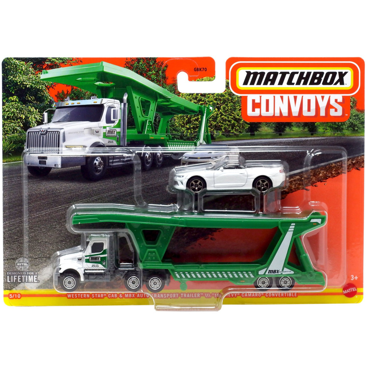 チョコビ　トレーラー ミニカー Matchbox Convoys Western Star Cab MBX Auto Transport Trailer 16