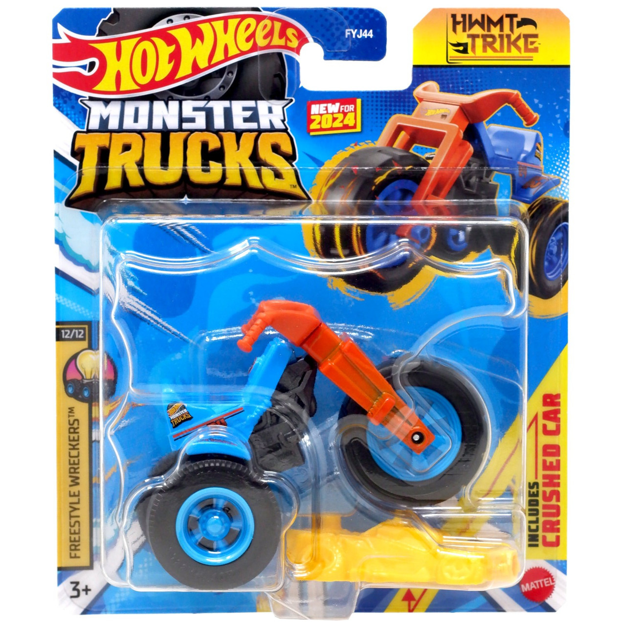 Hot Wheels Monster Trucks Freestyle Wreckers HWMT Trike 164