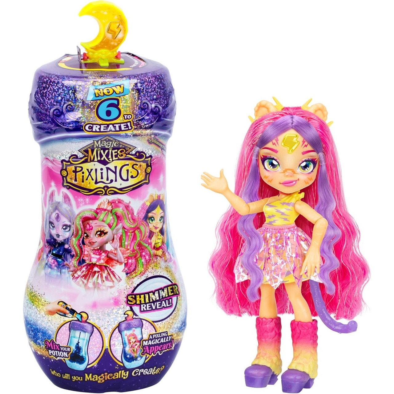 Magic Mixies Pixlings Shimmerverse Series Tiggz The Tiger Doll Set