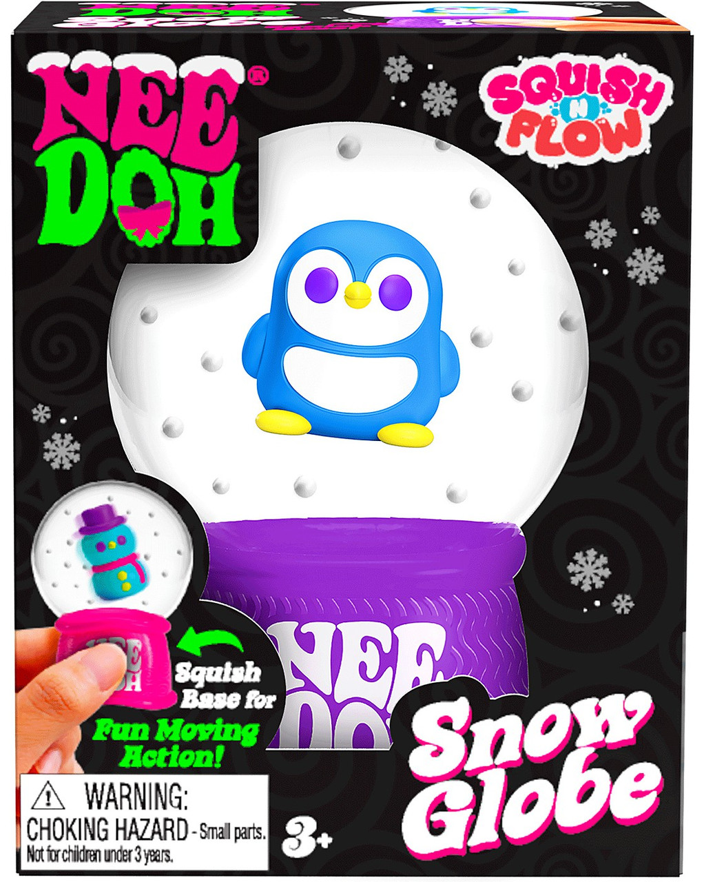 【いろ】すのチルソフビ用 雪だるま、ポンチョ＆ピクシーハット NeeDoh 2025 Squishmas Penny The Penguin 2.5 Stress Ball Squish n
