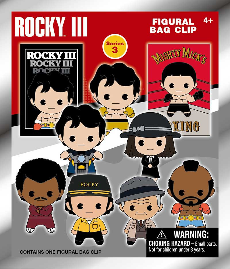 Rocky 3D Figural Bag Clip Rocky III Mystery Pack 1 RANDOM Figure