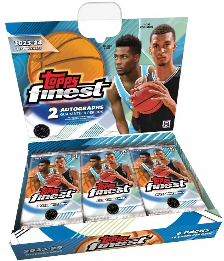 NBA Topps 2023-24 Finest Trading Card HOBBY Box 6 Packs, 2