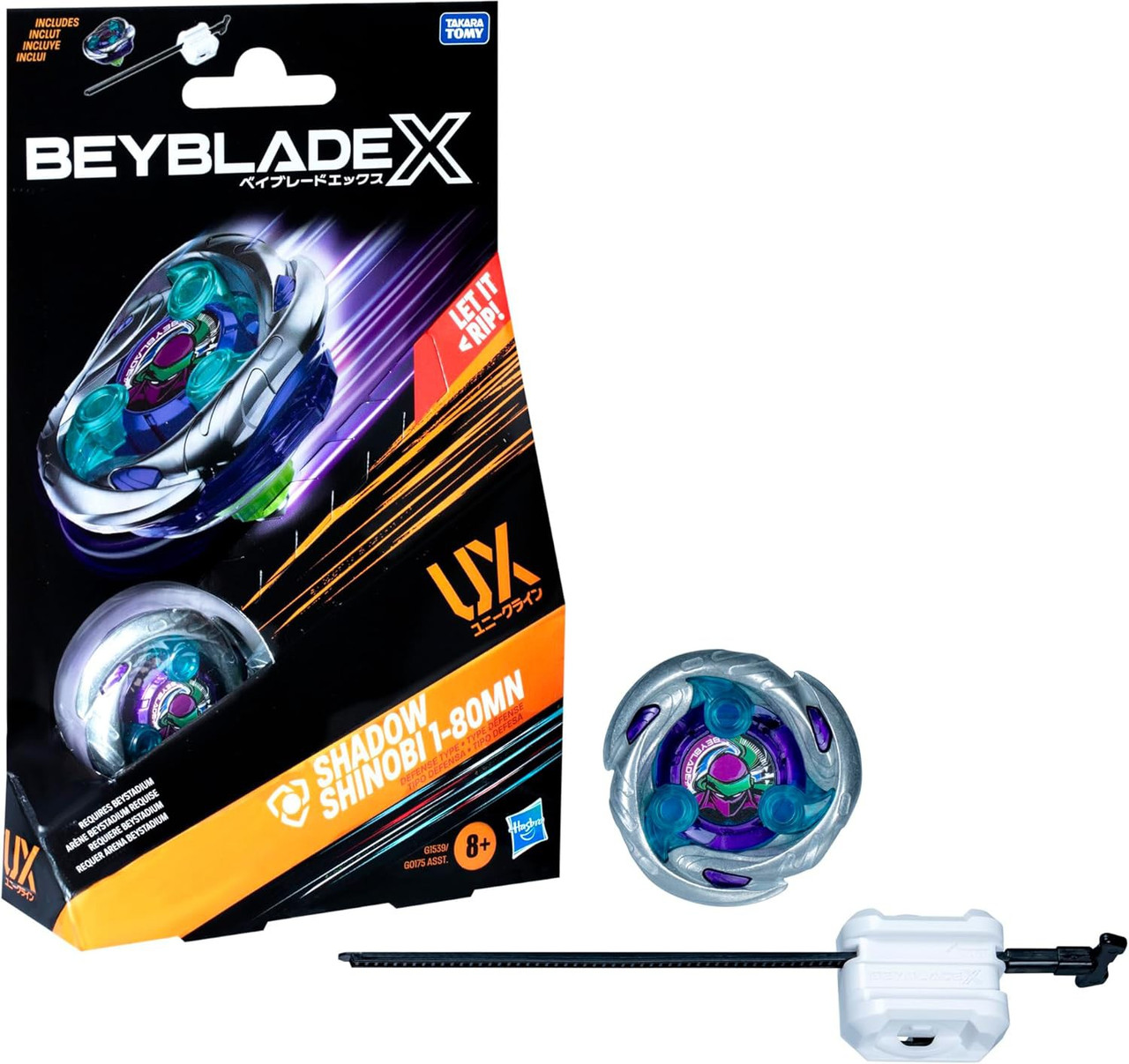 Beyblade X Shadow Shinobi 1-80MN Starter Pack Set Hasbro Toys - ToyWiz