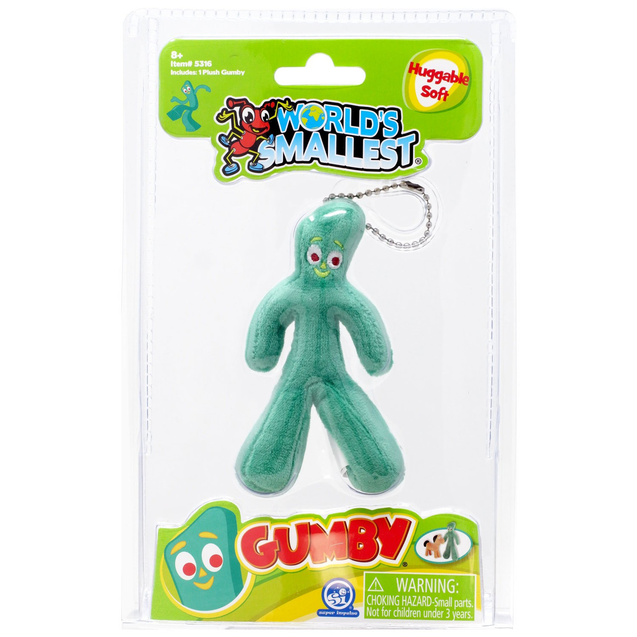 Worlds Smallest Gumby Gumby 4 Plush Super Impulse - ToyWiz