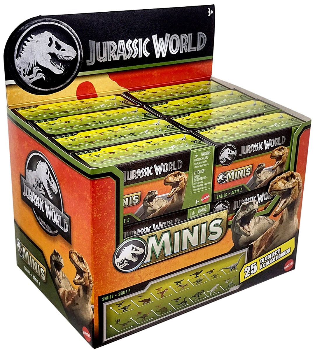 Jurassic World MINIS 2025 Series 2 Mystery Box 24 Packs Mattel