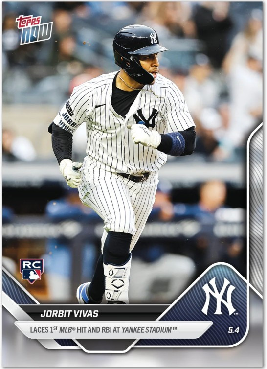 MLB New York Yankees 2025 NOW Baseball Single Card Jorbit Vivas