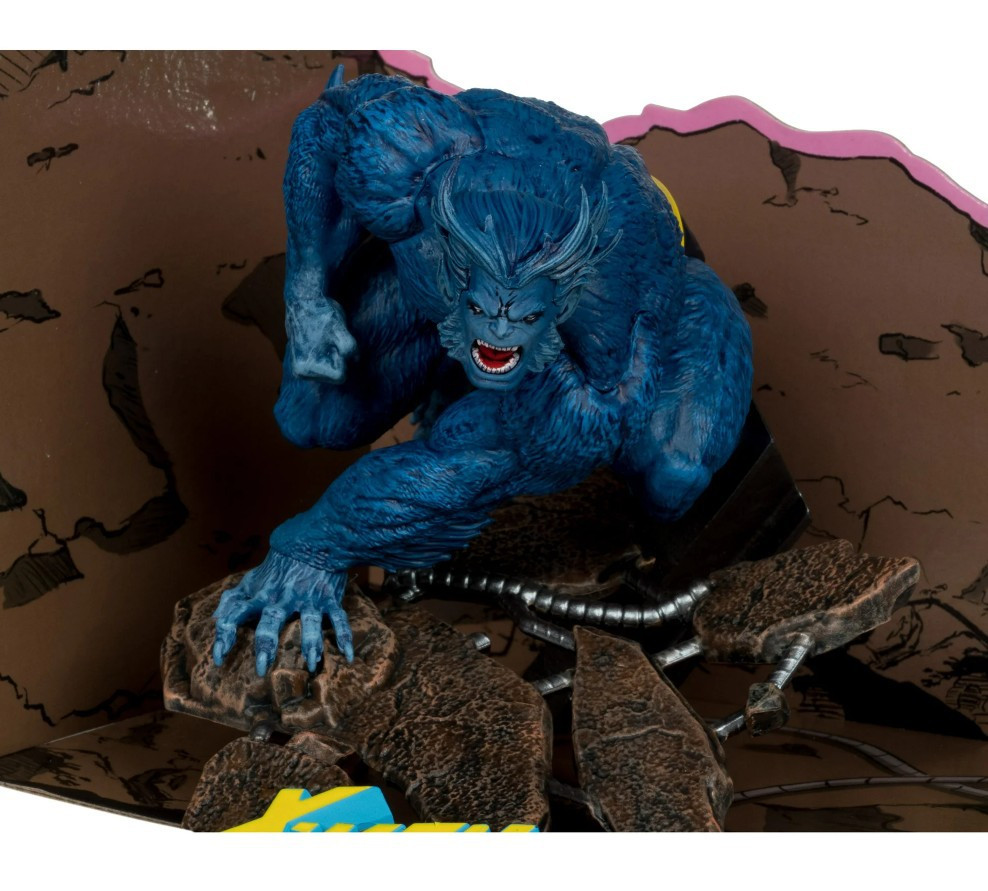 McFarlane Toys Marvel Beast 110 Posed Figure with Scene X-Men 1