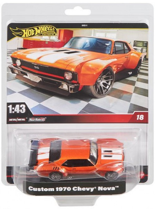 Hot Wheels Premium Real Riders Custom 1970 Chevy Nova 143 Die Cast