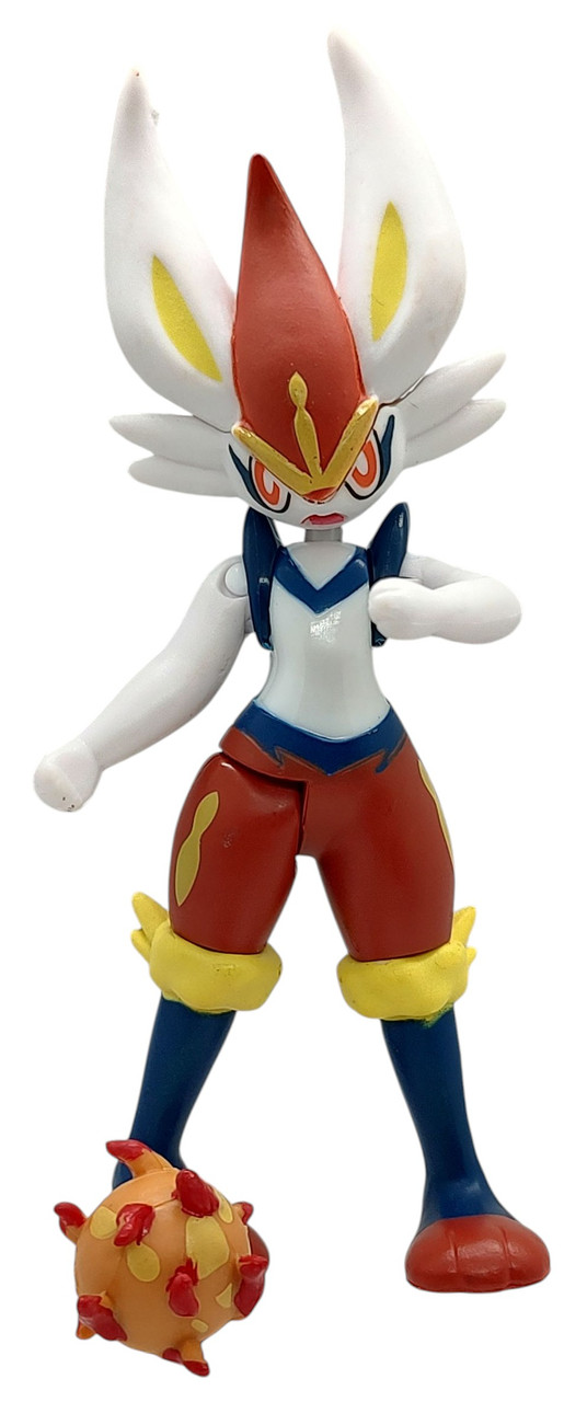 Pokemon Battle Ready Cinderace 4 Minifigure Loose Jazwares - ToyWiz