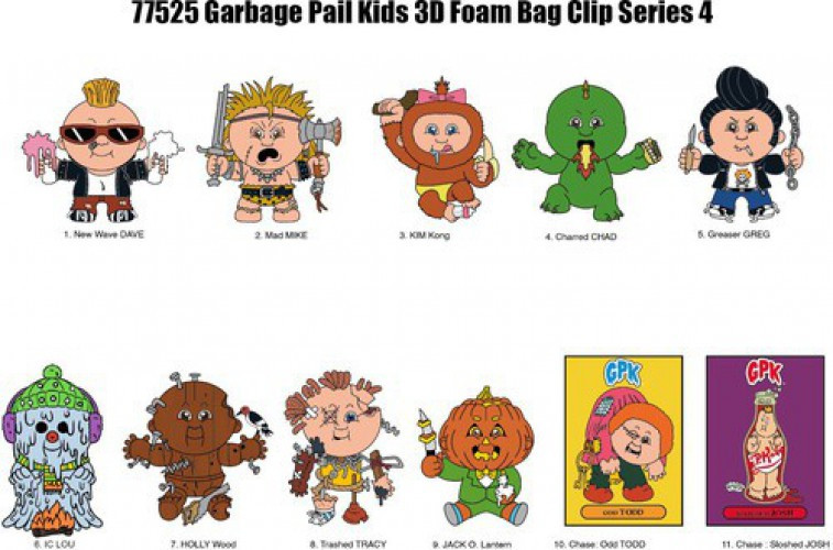 Garbage Pail Kids 3D Figural Foam Bag Clip Garbage Pail Kids