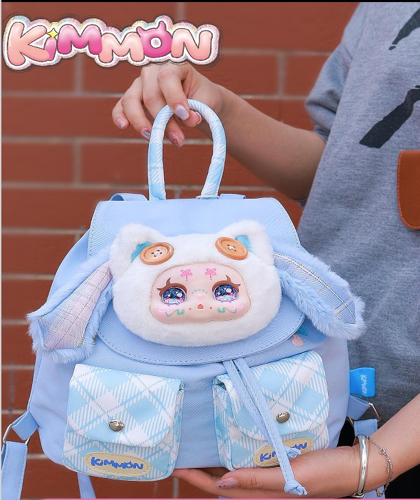 キムミンギュ  グッズ Kimmon Spring Fields Newborn Sky Blue 10 Vinyl Plush Face Backpack