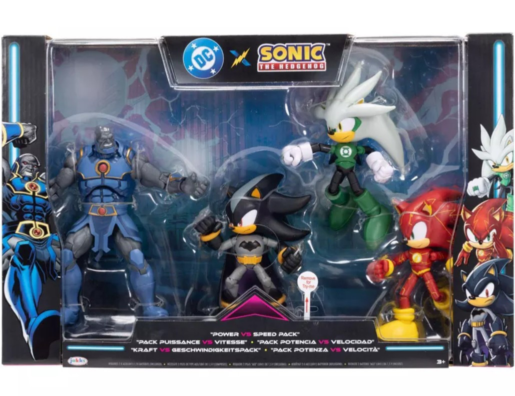 sonic シャドウ×バットマン シルバー×グリーンランタン DC フィギュア Sonic The Hedgehog x DC Sonic as Flash, Silver as Green Lantern