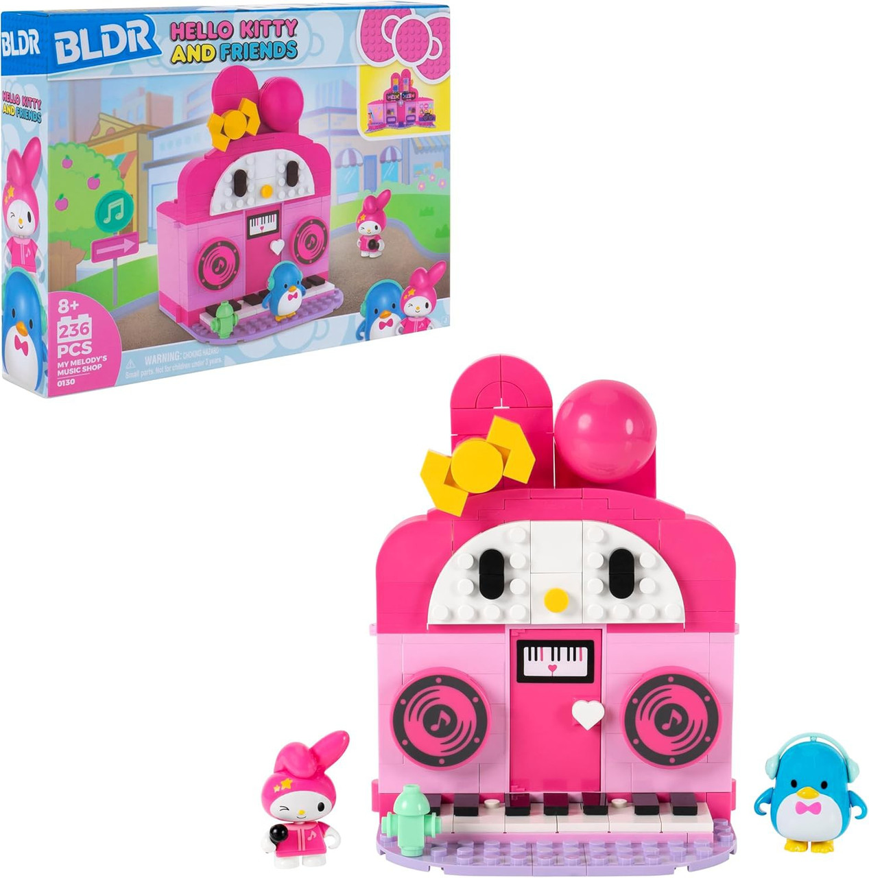 BLDR Hello Kitty Friends My Melodys Music Shop Building Set 0130