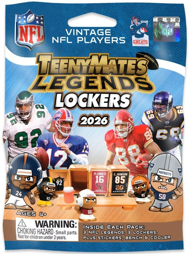 NFL TeenyMates 2026 Football Legends Series 4 LOCKERS Pack 3