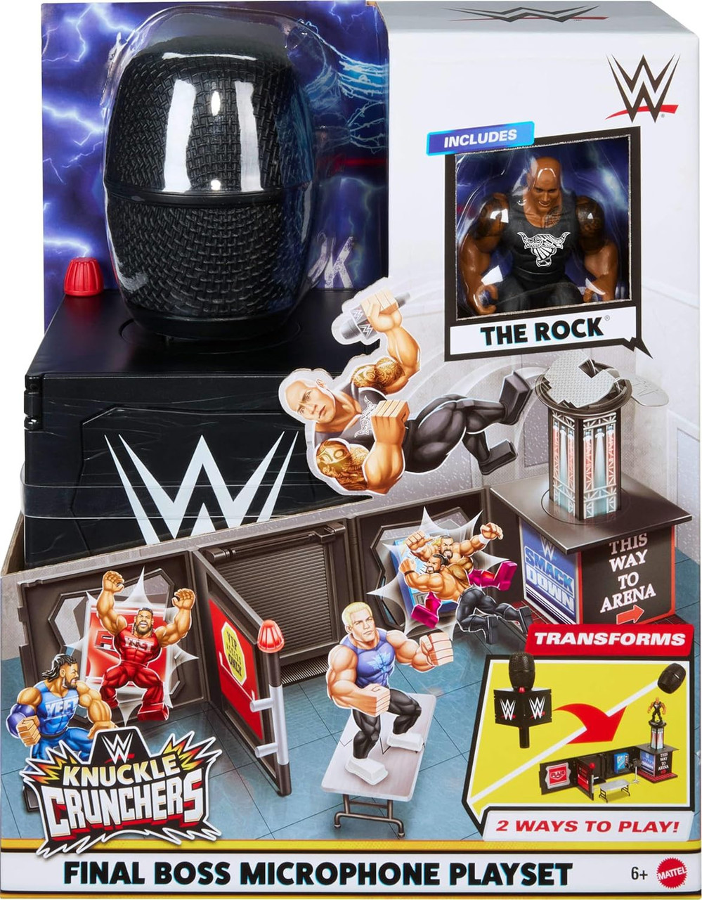 WWE Wrestling Knuckle Crunchers Final Boss Microphone 3.5 Playset