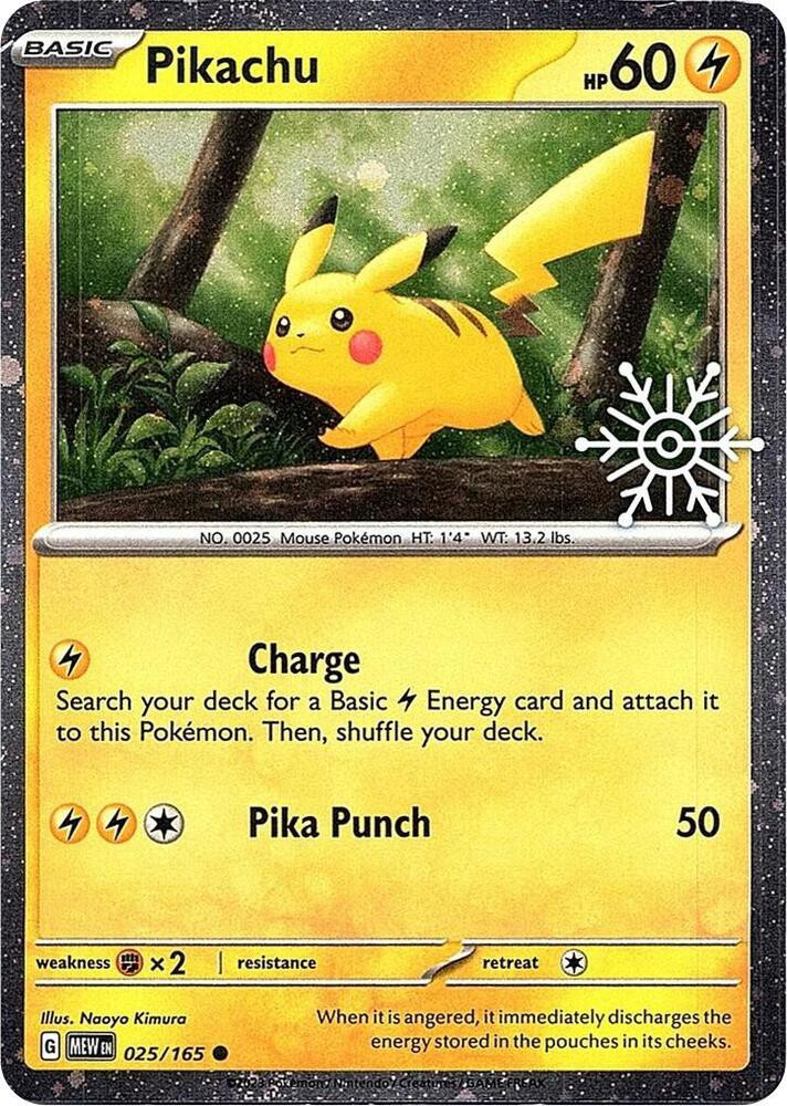 Pokemon Scarlet Violet 151 Single Card Common Pikachu 25 Holiday
