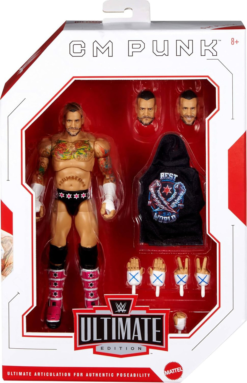 WWE　CMパンク　フィギュア WWE Wrestling Ultimate Edition CM Punk 7 Action Figure Mattel Toys