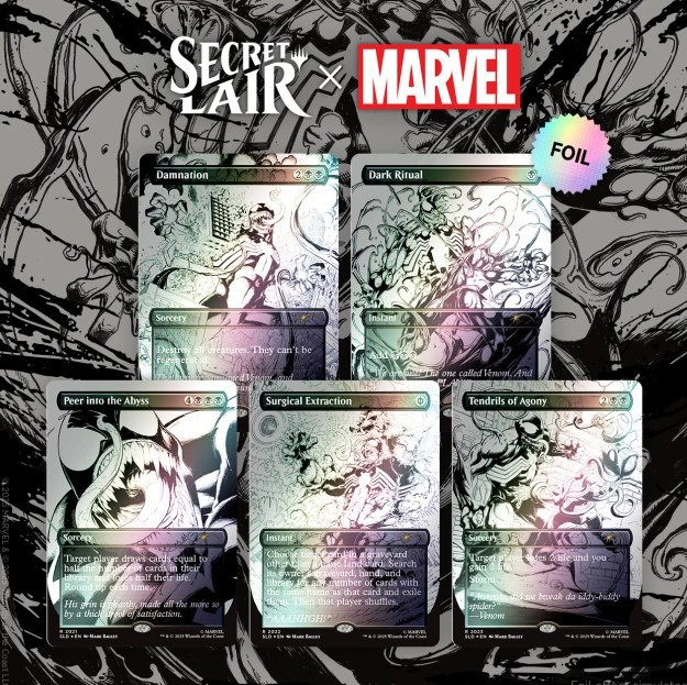 マジック：ザ・ギャザリング Spider Man Venom Unleashed FOIL non FOIL Magic The Gathering Marvel Spider-Man Venom Unleashed Inks Secret