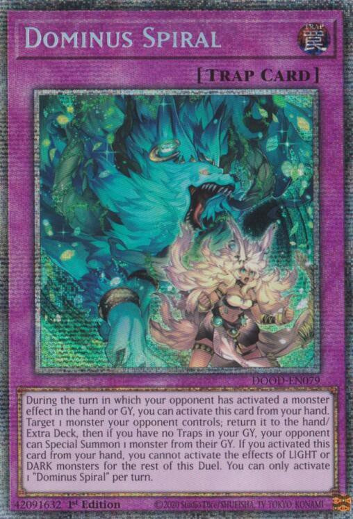 yugioh dominus cards DOOD-EN079 - Spiral - Starlight Rare If you activated this card from your hand Yugioh Card 