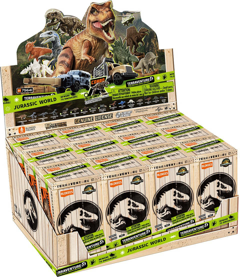 Jurassic World Terraventure Mystery Box TS01 12 Packs Blokees - ToyWiz