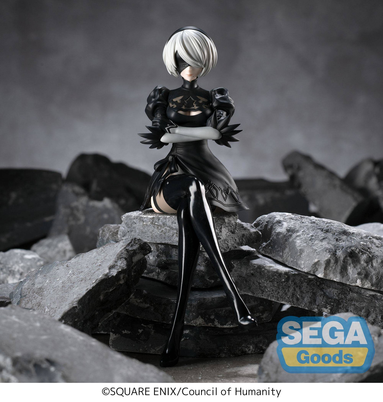 Sega NieRAutomata 2B 5 PVC Perching Statue - ToyWiz