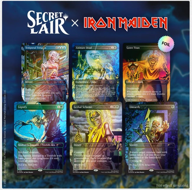 Magic The Gathering Trading Card Game Iron Maiden Album Art Secret