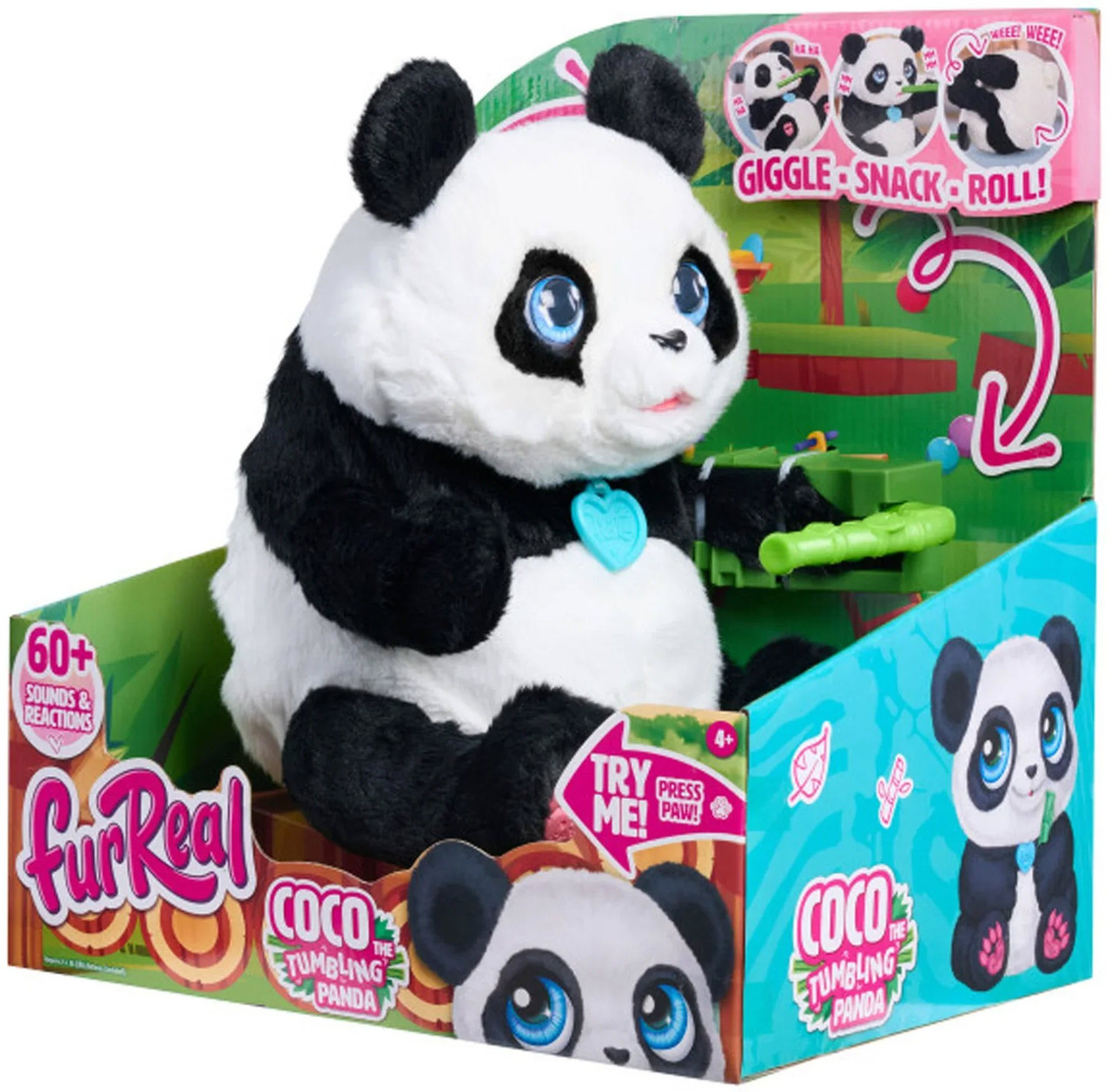 FurReal Coco the Tumbling Panda Interactive Pet Just Play - ToyWiz