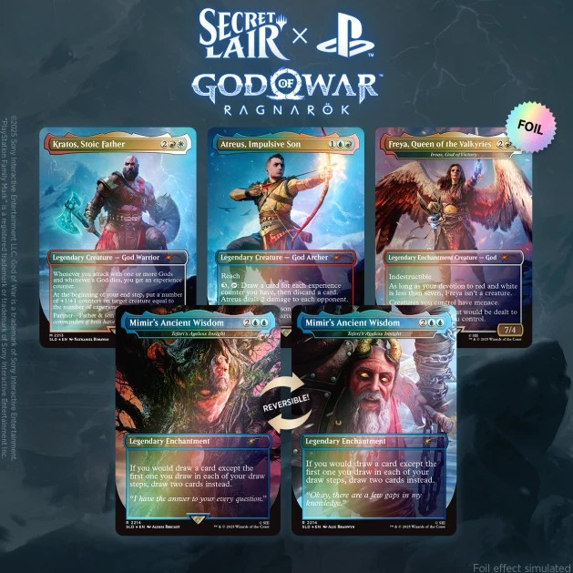 Magic The Gathering Trading Card Game God of War Norse Secret Lair