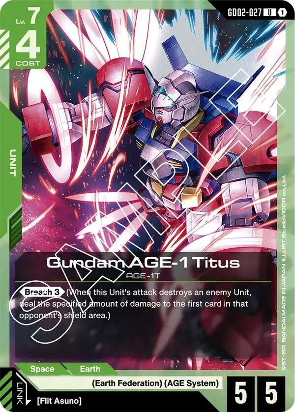 その他 GUNDAM CARD GAME Gundam Trading Card Game Dual Impact Single Card Uncommon Gundam