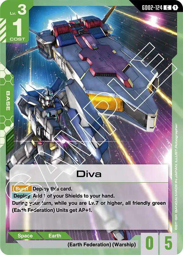 Gundam Trading Card Game Dual Impact Single Card Common Diva GD02