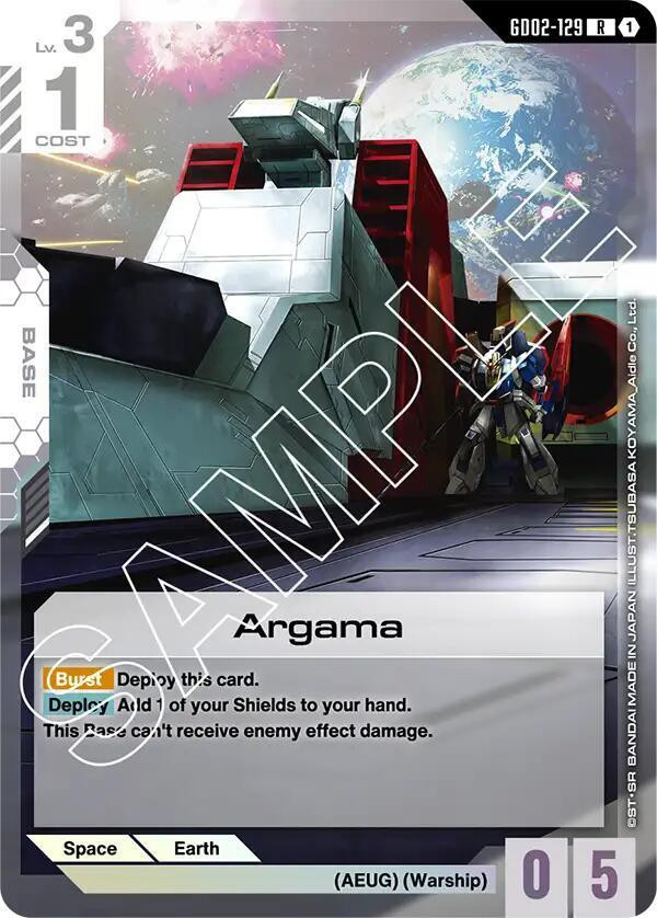 Gundam Trading Card Game Dual Impact Single Card Rare Argama GD02