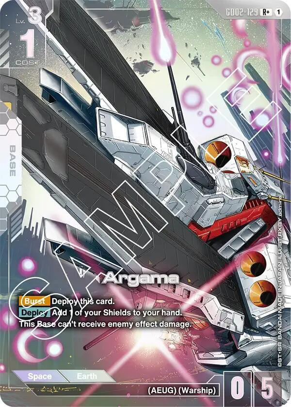 GCG GD02-129 アーガマ パラレル ×3 Gundam Trading Card Game Dual Impact Single Card Rare Argama GD02