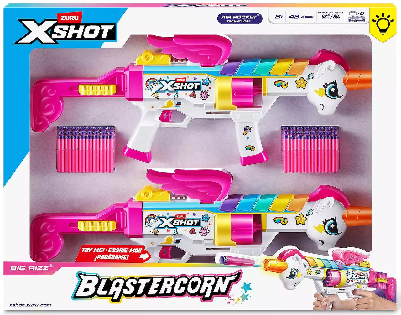 X-Shot Blastercorn Big Rizz Exclusive Blaster 2-Pack Zuru Toys