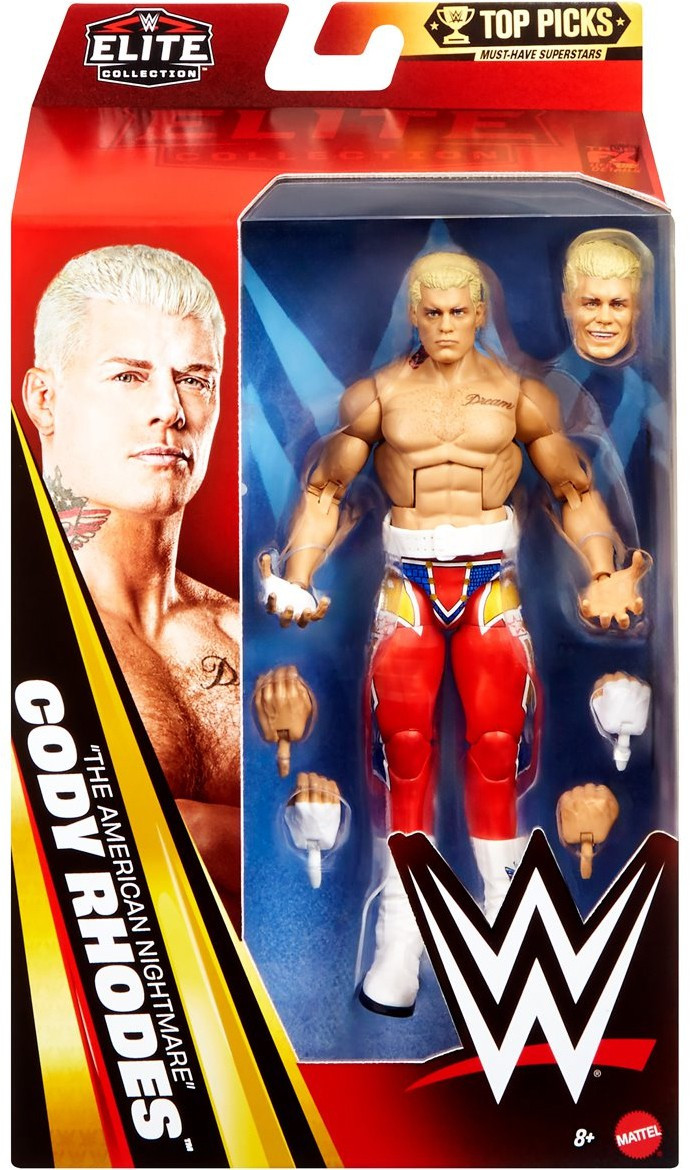 WWE Elite Cody Rhodes コーディー•ローデス 新品開封のみ WWE Wrestling Elite 2026 Top Picks Cody Rhodes 6 Action Figure Red