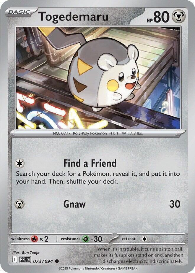 pokemon card togedemaru POKÉMON GAME sv7 036/102 U if this Pokémon is Knocked Out Togedemaru - Pokémon TCG Pocket