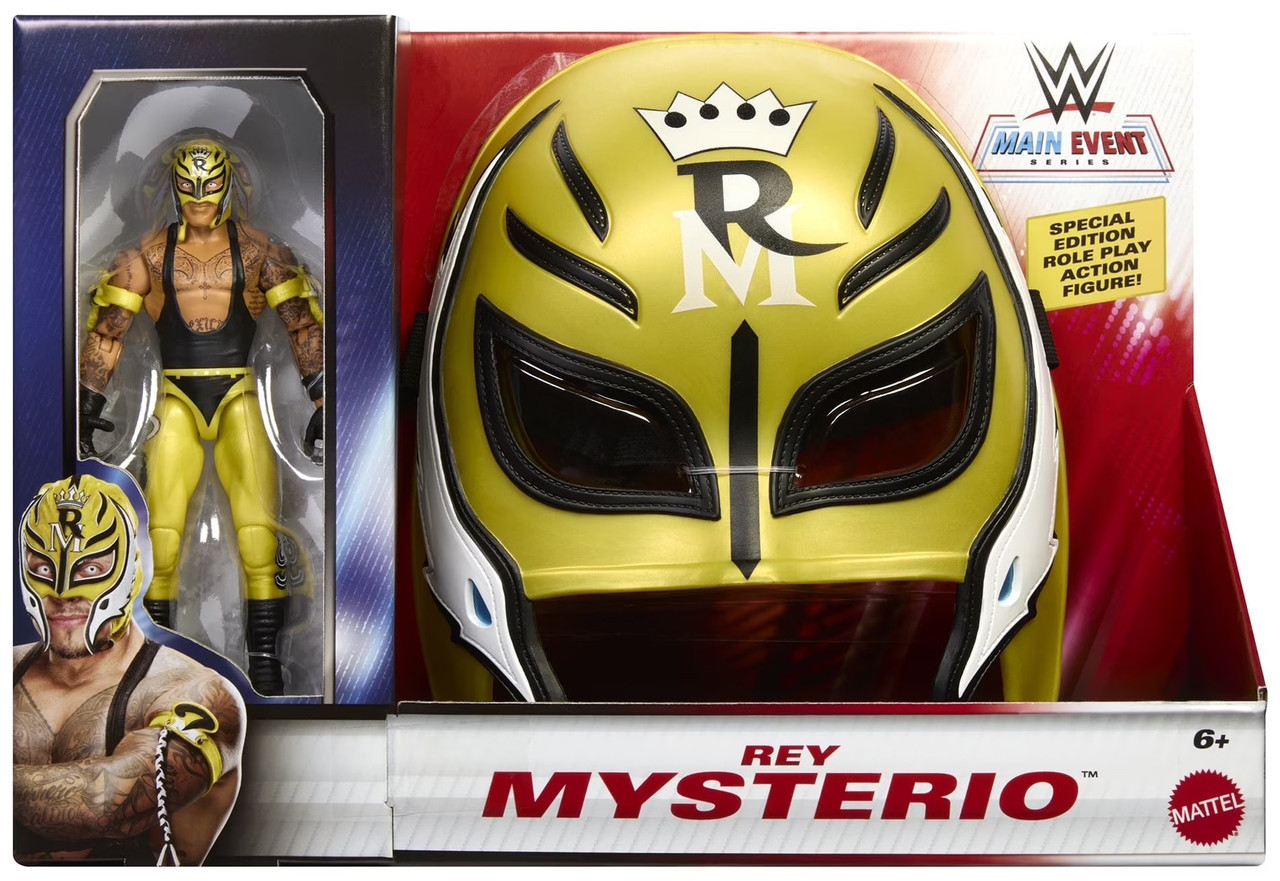 WWE Wrestling Main Event Series Rey Mysterio Action Figure Mask