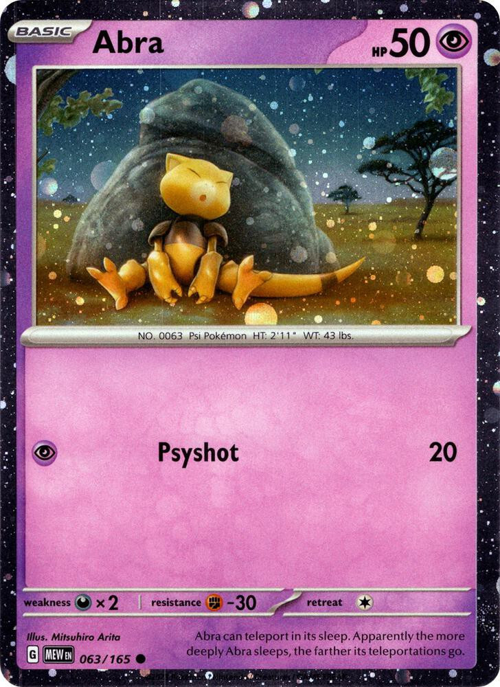 abra pokemon card Vintage Common Basic #63, Look at the top 5 cards of your deck What is the value of