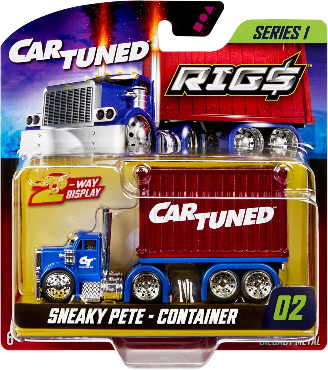 CarTuned Rigs Series 1 Sneaky Pete - Container Diecast Car RED MGA