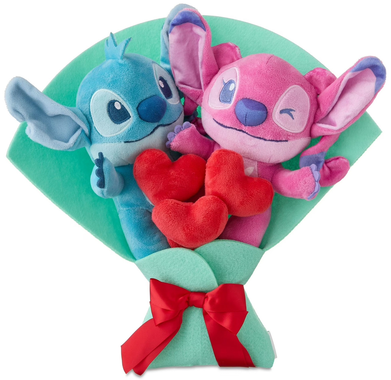 Disney 2026 Valentines Day Angel Stitch 13 Plush Bouquet 2-Pack
