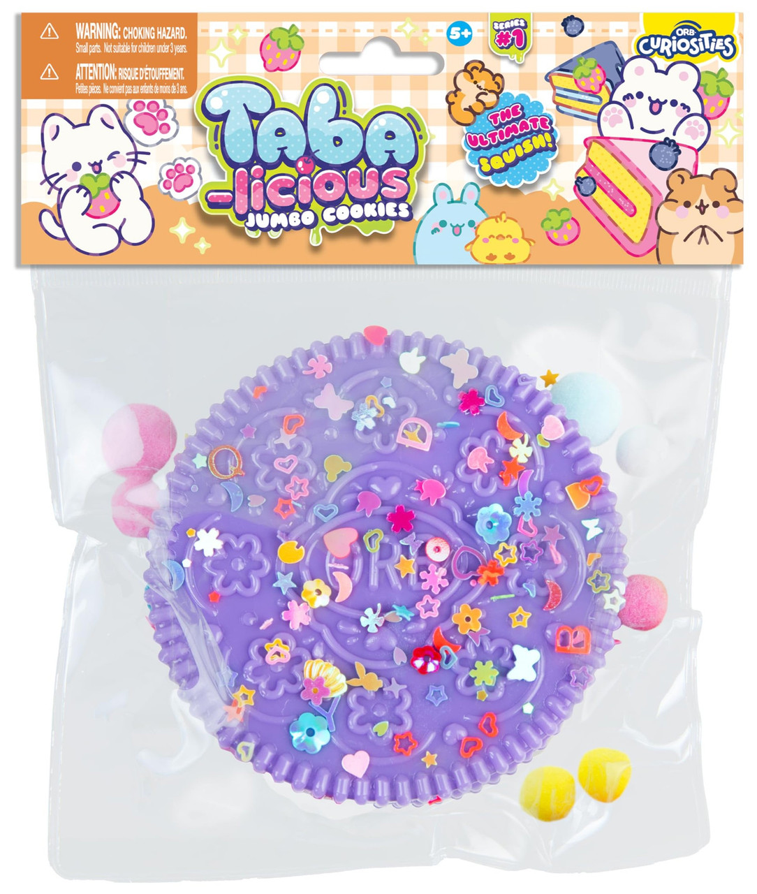 Taba-Licious JUMBO Cookie PURPLE 5 Squeeze Toy The Ultimate Squish