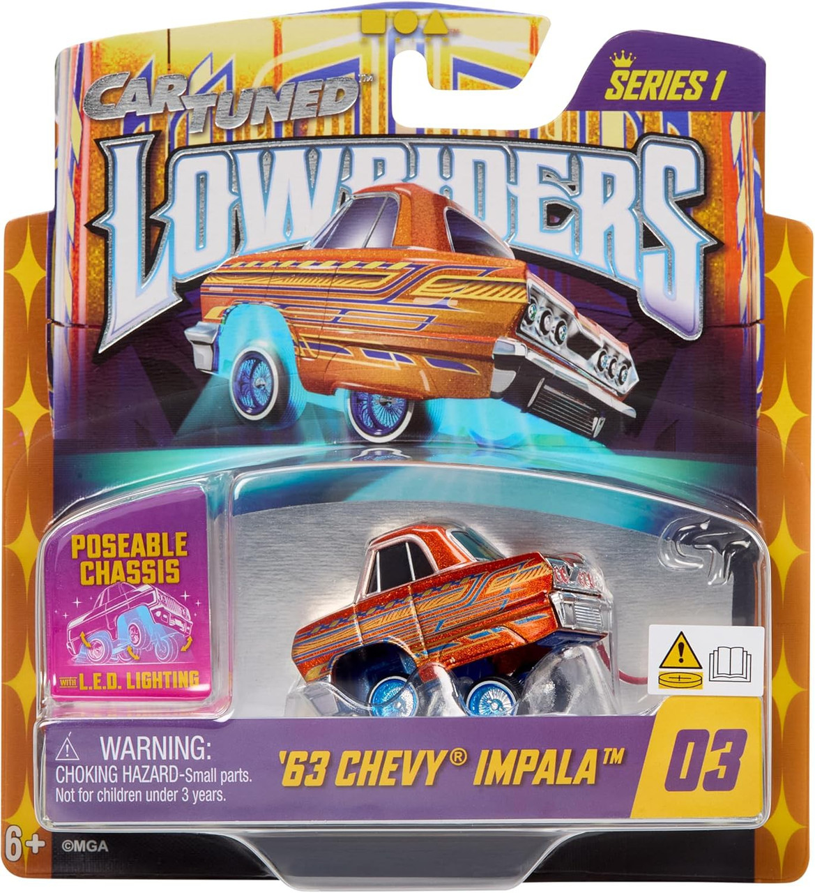 CarTuned Lowriders Series 1 63 Chevy Impala Diecast Car 03