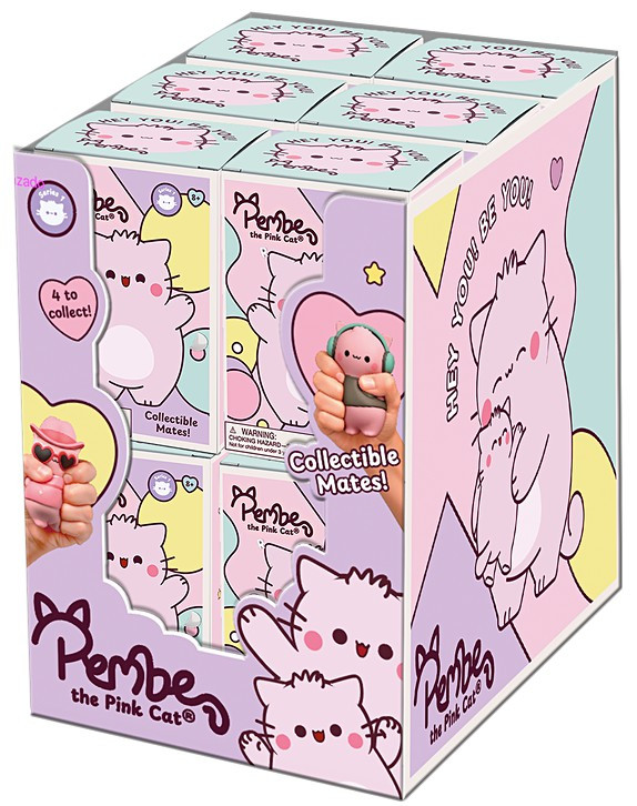 Pembe the Pink Cat Foam Mate 3.5 Mystery Box 12 RANDOM Figures