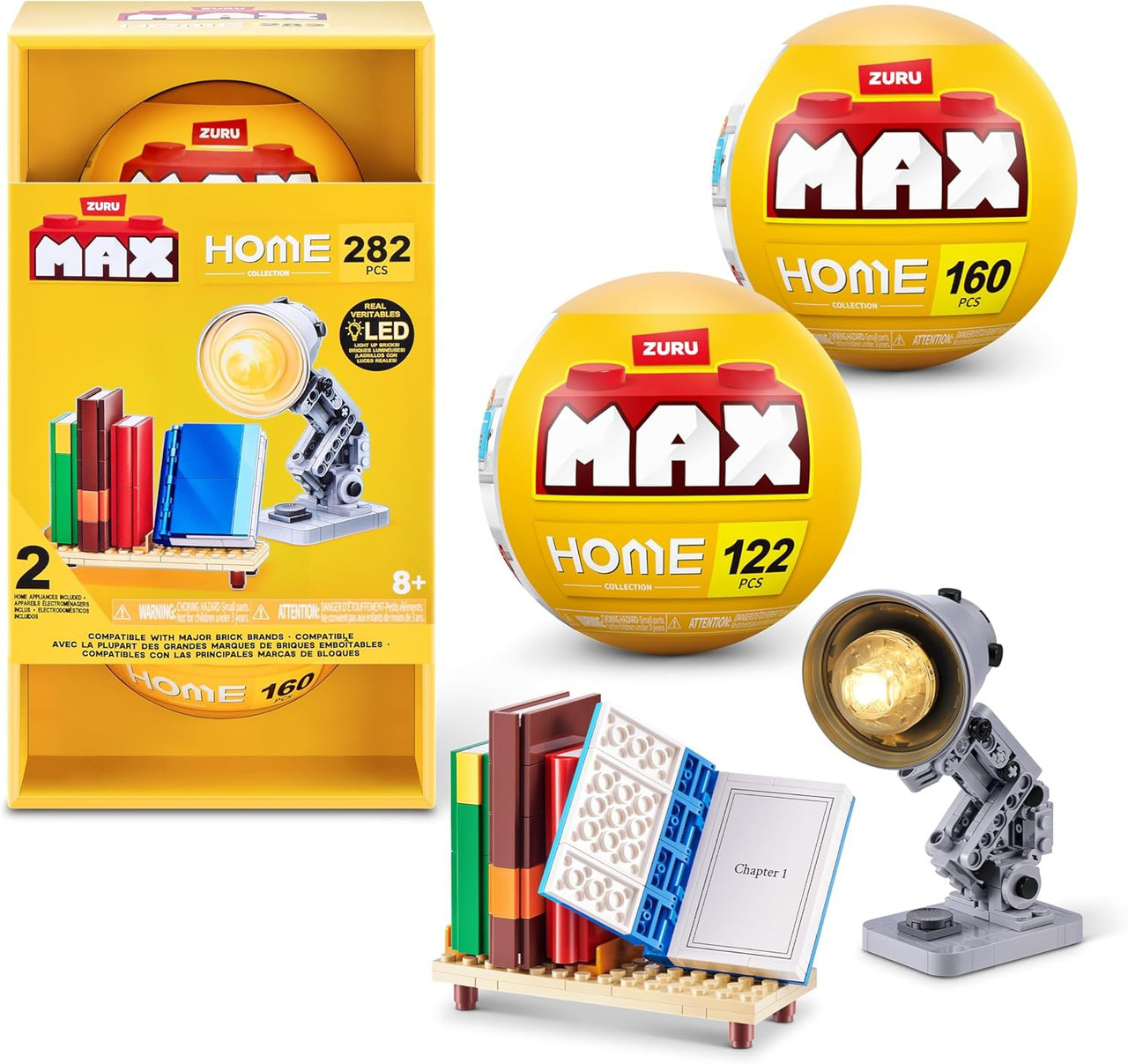 MAX Premium Collection HOME Books Lamp Brick Construction Set 282